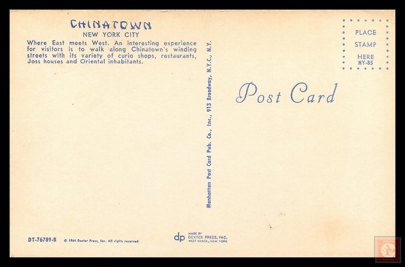 Greetings from Chinatown, New York City