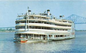 New Orleans Louisiana~SS President Excursion Steamer~People on Deck~1950s Pc