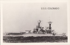 Postcard RPPC postcard ship USS Colorado #2