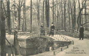 Postcard Germany Berlin Tiergarten Park Bridge 23-3106