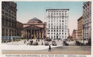 MONTREAL, Quebec, Canada, PU-1956; Place D'armes, Bank Of Montreal, Royal Trust 