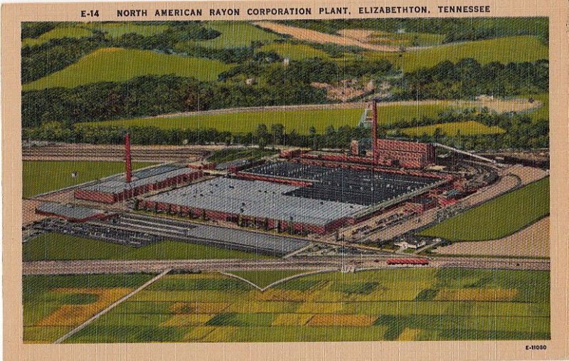 Postcard North American Rayon Corporation Plant Elizabethton TN