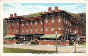 H76/ Pineville Kentucky Postcard c1920s Continental Hotel Building 186