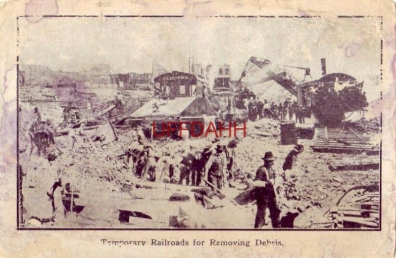 pre-1907 TEMPORARY RAILROADS FOR REMOVING DEBRIS, SAN FRANCISCO EARTHQUAKE, 1906