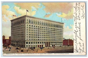 1907 New Wanamaker Store Pre-Construction Concept Philadelphia PA Postcard