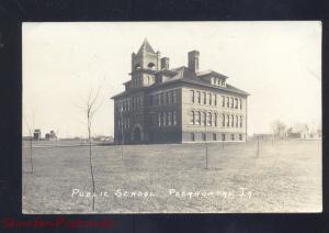 RPPC POCAHONTAS IOWA PUBLIC SCHOOL VUILDING VINTAGE REAL PHOTO POSTCARD