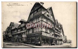 Old Postcard Lisieux the main street houses