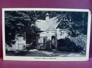 Old Postcard:  Entrance Lodge at Monticello, VA Charlottesville