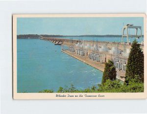 Postcard Wheeler Dam on the Tennessee River, Muscle Shoals, Alabama