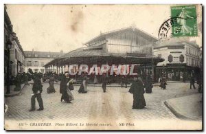 Chartres Postcard Old Place Billiard the covered market