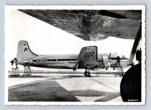 Aviation Postcard Sabena Airlines Issue Douglas DC-4's Brussels Airport B9