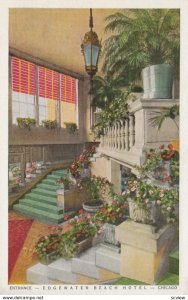 CHICAGO, Illinois; 10-20s; Edgewater Beach Hotel, Entrance, Staircase