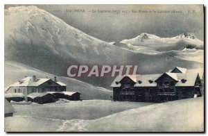 Old Postcard The Dauphine Lautaret (2075 m) Hotels and Galibier (Winter)
