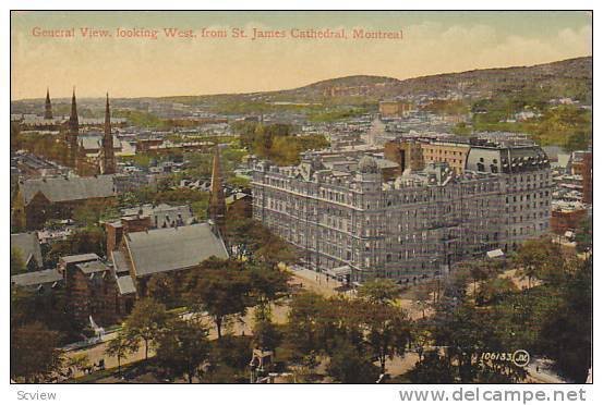 General view, looking west, from St.James Cathedral, Montreal, 00-10s