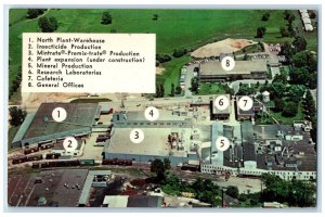 c1960s Aerial View Of Moorman Manufacturing Company Quincy Illinois IL Postcard