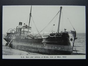 Isle of Man Shipping Disaster S.S. BEN JEE 1952 c1980s Postcard by Mannin