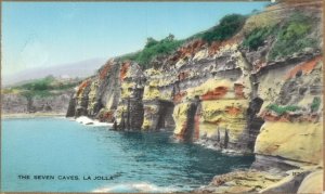 USA The Seven Caves La Jolla California Chrome Postcard 08.36