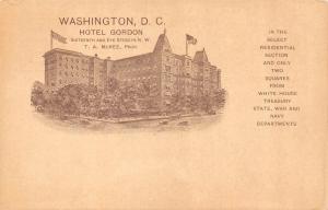 Washington, D.C.  HOTEL GORDEN~Sixteenth & Eye Streets    c1910's Postcard