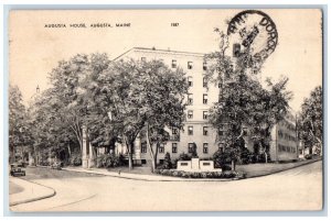 1947 Augusta House Exterior Building Classic Cars Augusta Maine Vintage Postcard