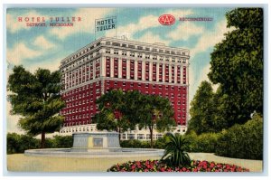 c1940 Hotel Tuller Exterior Building Detroit Michigan Vintage Antique Postcard