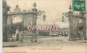 Old Postcard Nancy Place Stanislas and grilles Jean Lamour