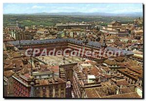 Postcard Modern Panoramica Madrid Plaza Mayor Main Square Panoramic View