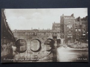 Somerset: BATH Pulteney Bridge and Weir c1908