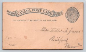Vintage 1900s Cowansville Quebec Canada Postcard to Richford Vermont Posted