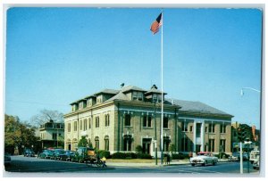 c1950's City Hall Building Classic Cars Roadside Clifton New Jersey NJ Postcard