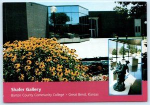 GREAT BEND, KS ~ Shafer Gallery BARTON COUNTY COMMUNITY COLLEGE  4x6 Postcard