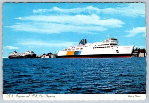 Ferries MS Norgoma And MS Chi-Cheemaun, Tobermory Ontario, Chrome Postcard NOS