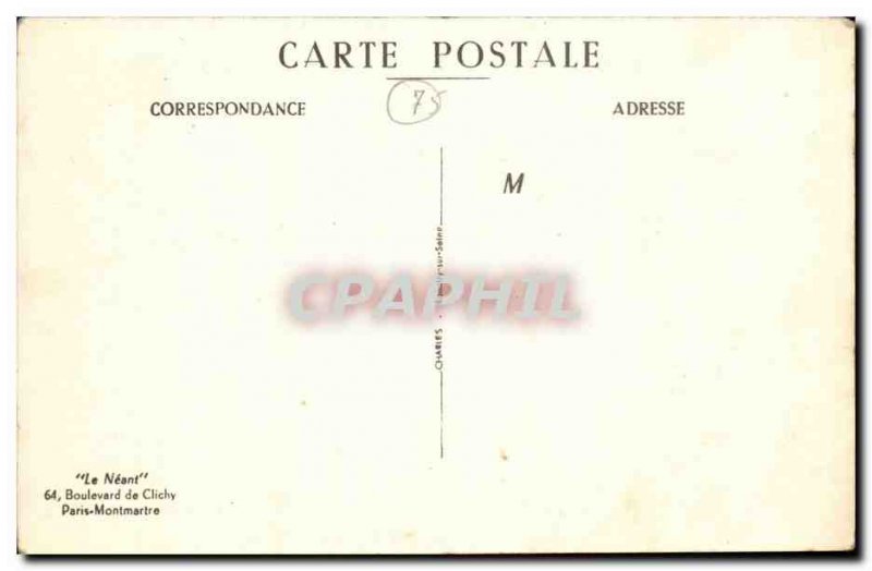 Old Postcard Paris Montmartre Cabaret nothingness
