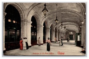 United States Post Office Interior Cleveland Ohio OH UNP DB Postcard Y14