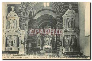 Old Postcard Chateaubriant Loire Inf Interior of the Church of St. John Bere