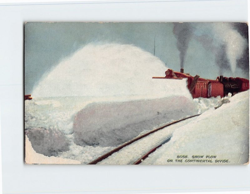 Postcard Snow Plow On The Continental Divide, Colorado