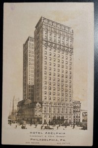 Vintage Postcard 1907-1915 Hotel Adelphia, Chestnut & 13th, Philadelphia, PA