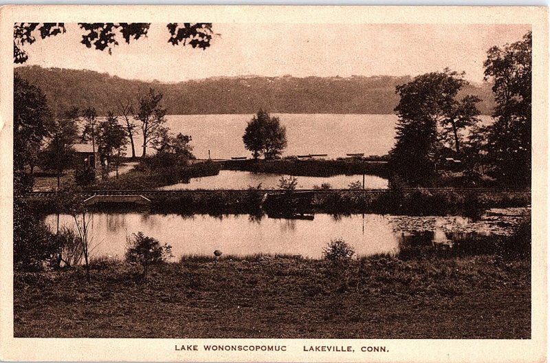 Postcard WATER SCENE Lakeville Connecticut CT AI2172