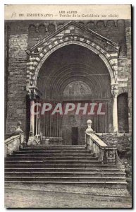 Postcard Old Embrun Porch of the Cathedral