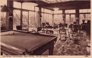 Buxton Billiard Snooker Table Railway Convalescent Home Derby Old Postcard