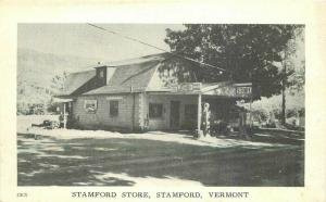 Gas Station Stamford Store Vermont 1950s Postcard Townview 3148