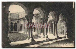 Old Postcard Arles Interieur du Cloitre St Trophime The Romans Pillars