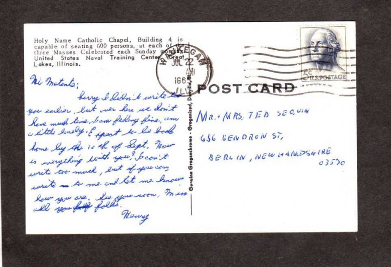 IL Holy Name Catholic Chapel US Naval Navy Training Center Great Lakes Illinois