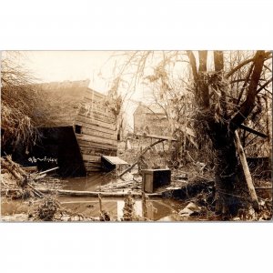 Original Antique 1912 RPPC Real Photo Postcard - Tornado Disaster - Syracuse, NY