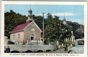 STE. ANNE de BEAUPRE, QUEBEC Canada  MEMORIAL CHAPEL ca 1930s Church  Postcard