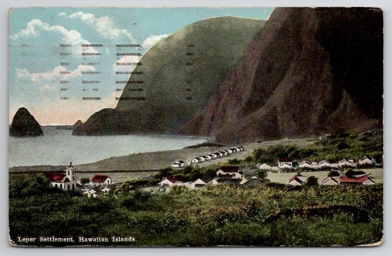 Hawaii Leper Settlememt Hawaiian Islands 1925 Postcard U30