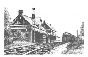 Midland Railway Station Gen. offices Union Bridge, Maryland, USA Railroad, Mi...