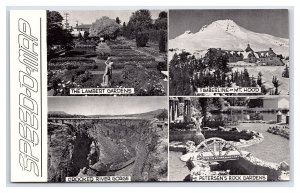 Speed-O-Map Multi View Postcard Bend To Portland Oregon