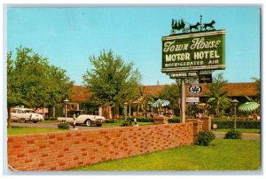1958 Town House Motor Hotel Roadside Dallas Texas TX Posted Vintage Postcard