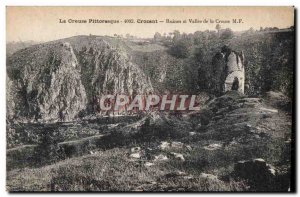 Old Postcard Picturesque Creuse Crozant Ruins and Valley of the Creuse