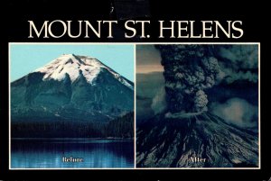 Washington Mount St Helens Before and After Eruption 18 May 1980